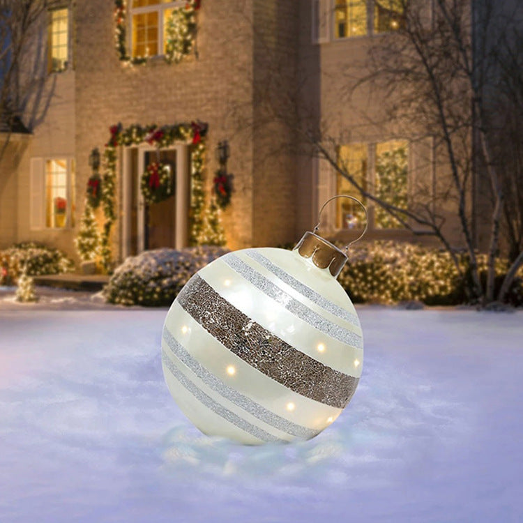 60CM Inflatable Christmas Ornament Ball — Outdoor Giant PVC Decoration