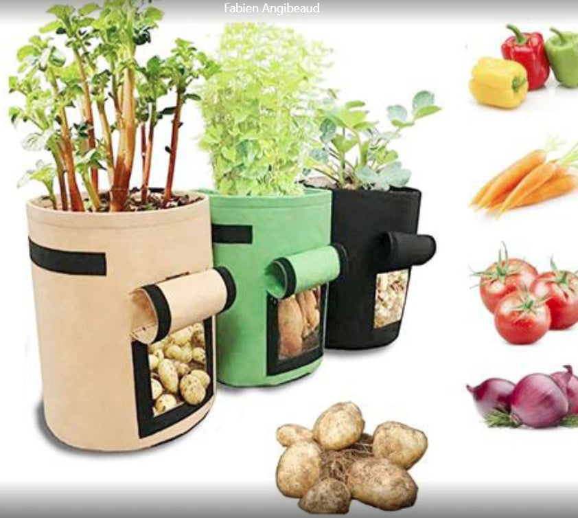 Breathable Fabric Grow Bag for Potatoes, Tomatoes & Vegetables