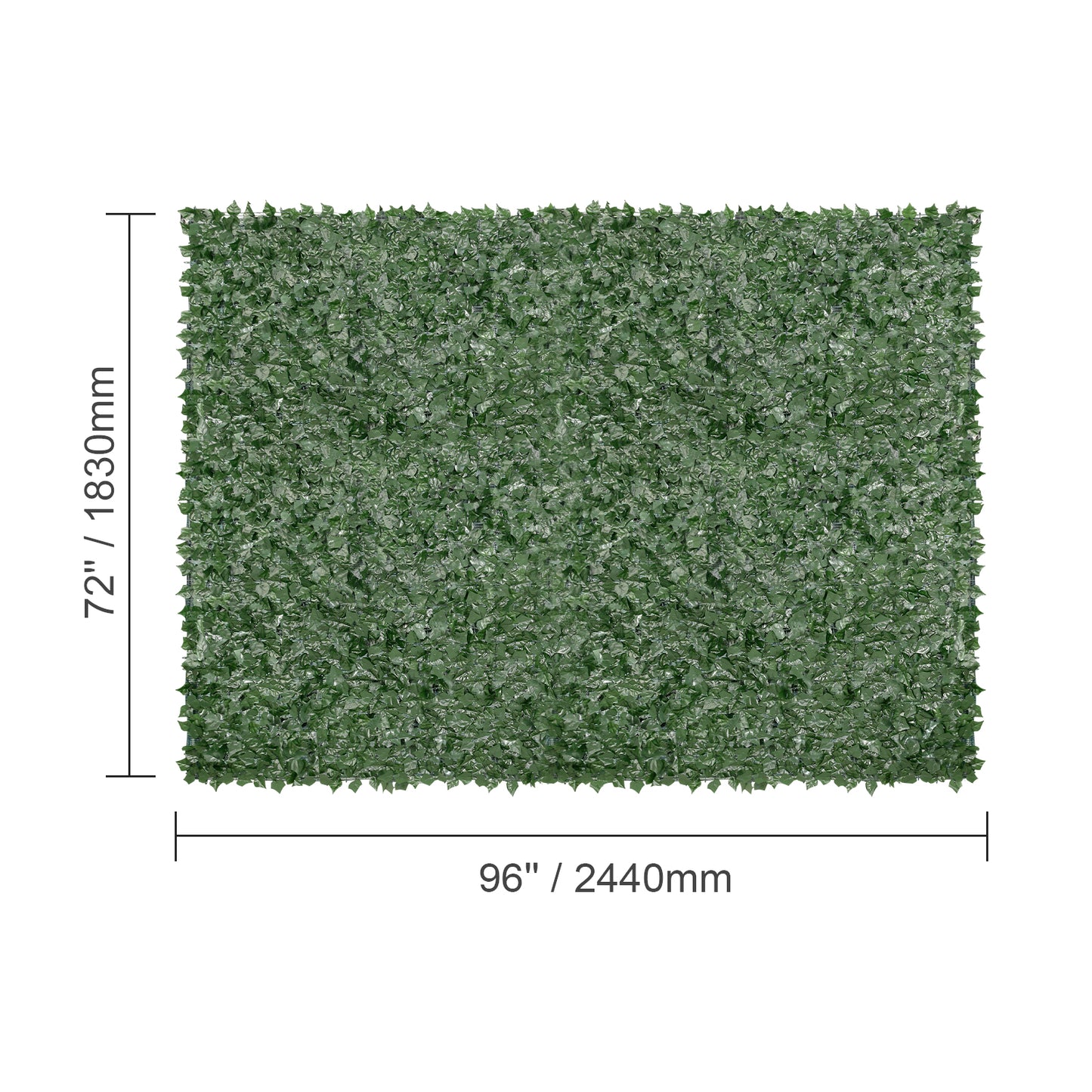 VEVOR Artificial Ivy Privacy Fence Panel – 96” x 72” Green Wall Screen for Garden, Balcony & Yard