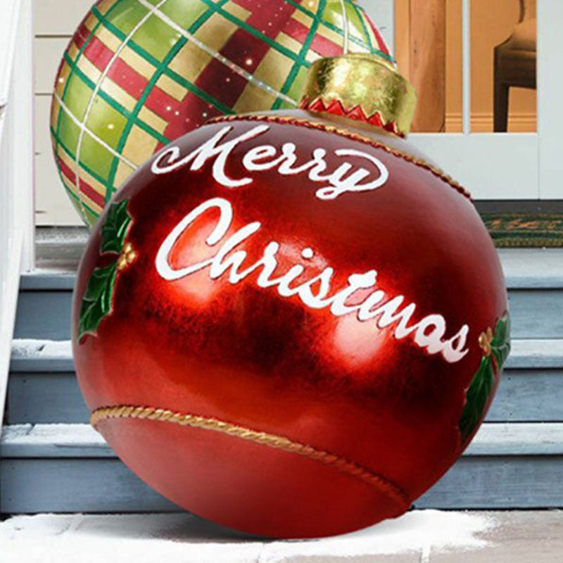 60CM Inflatable Christmas Ornament Ball — Outdoor Giant PVC Decoration