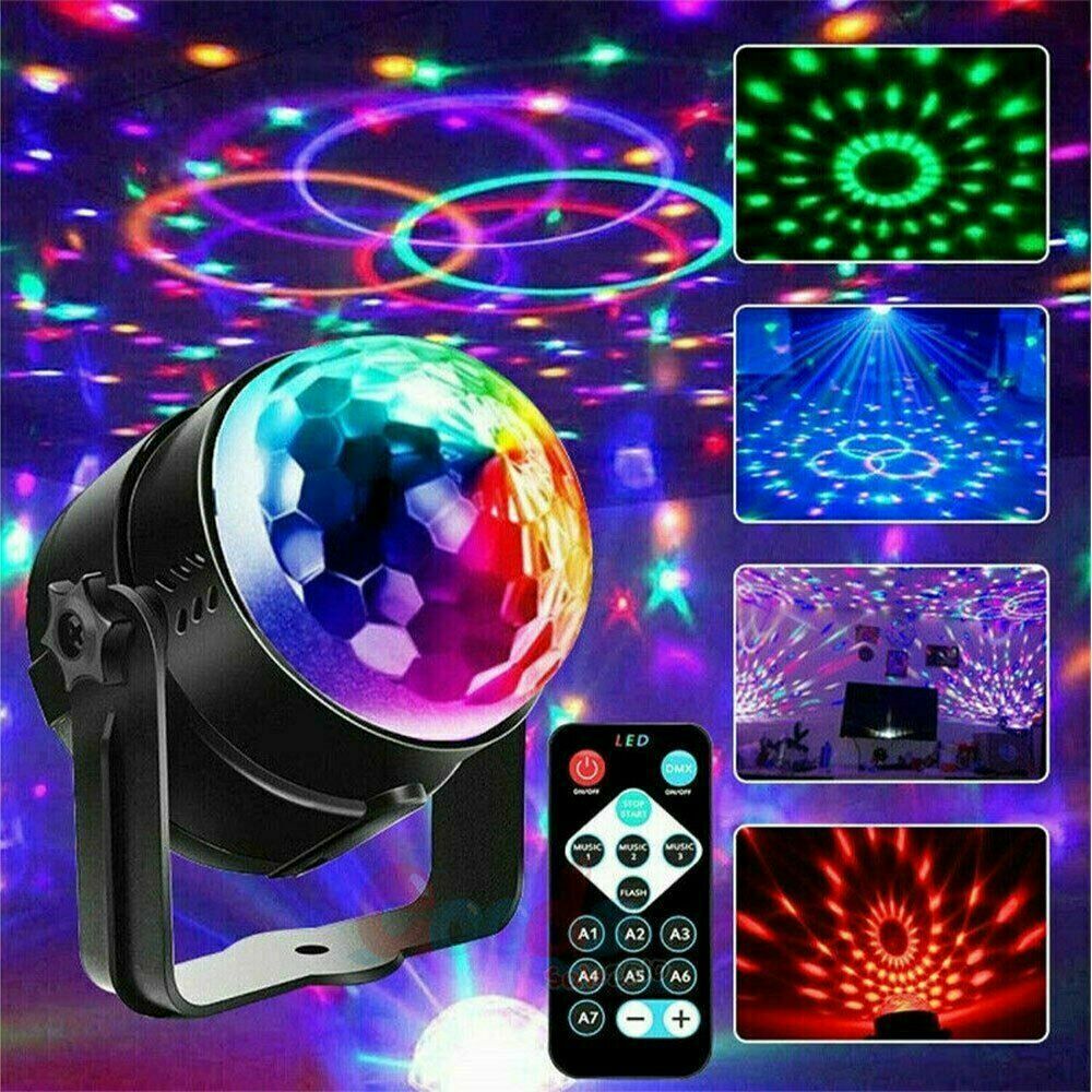 LED Disco Party Light – Sound Activated DJ Strobe Ball Lamp for Dance & Home Decor
