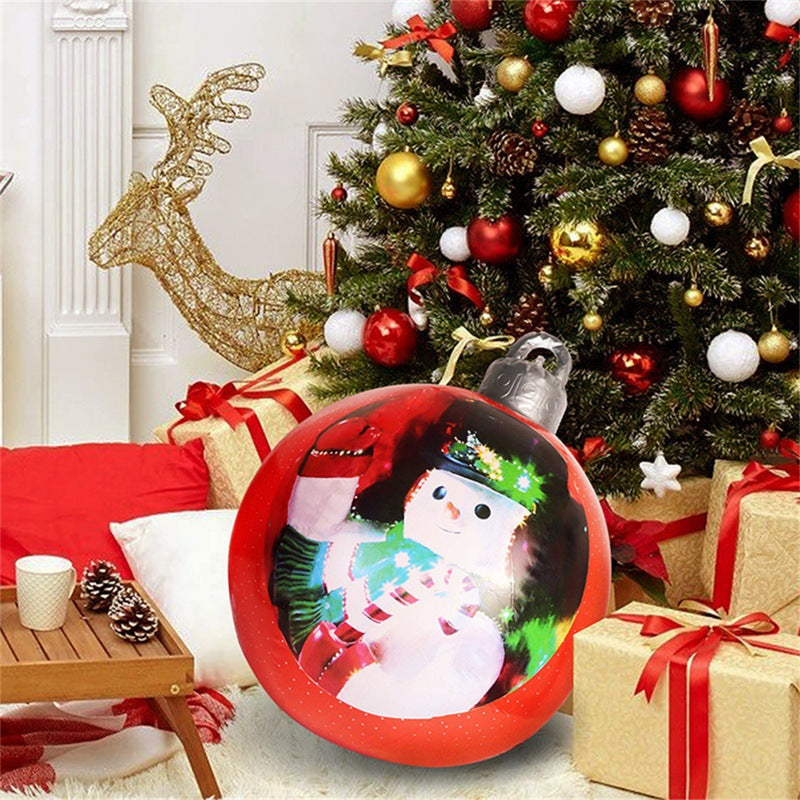 60CM Inflatable Christmas Ornament Ball — Outdoor Giant PVC Decoration