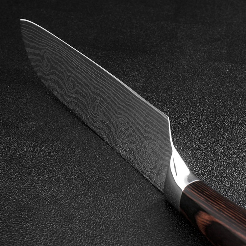Premium 7Cr17 Stainless Steel Chef Knife – Razor Sharp Kitchen Knife with Damascus Pattern