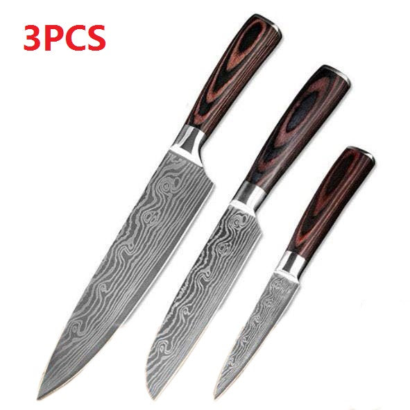 Premium 7Cr17 Stainless Steel Chef Knife – Razor Sharp Kitchen Knife with Damascus Pattern