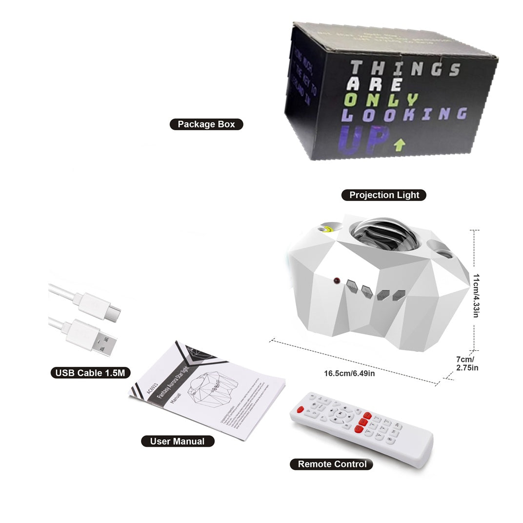 USB Ocean Wave Bluetooth Star Projector Lamp – Music Night Light for Bedroom & Party