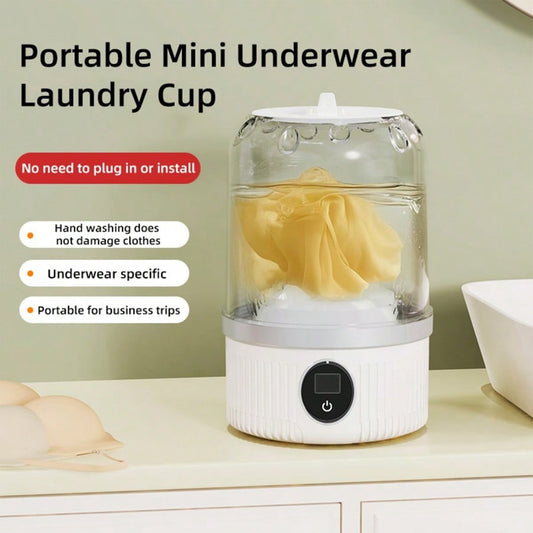 Portable Mini Washing Machine – USB Rechargeable Travel Washer for Baby Clothes, Underwear & Socks