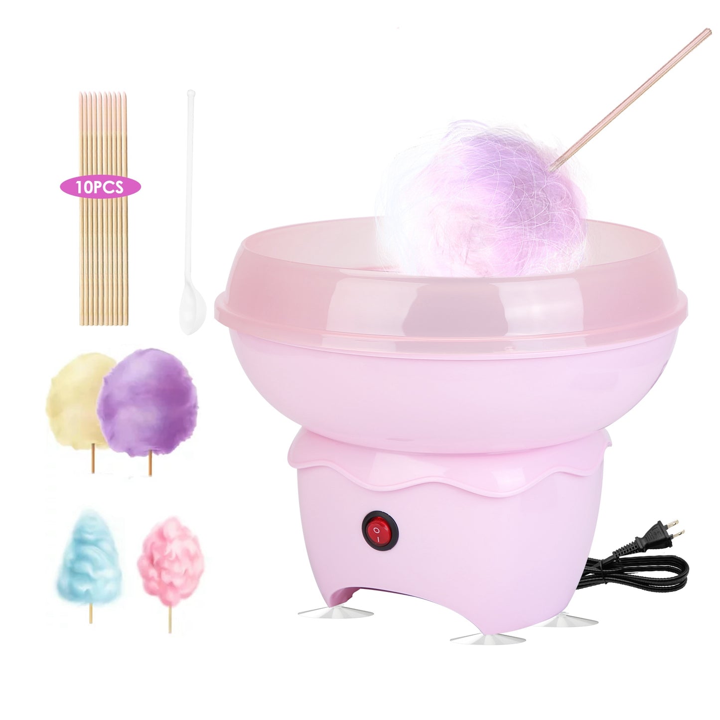 Electric Cotton Candy Maker Machine – Portable Candy Floss Maker for Kids & Parties
