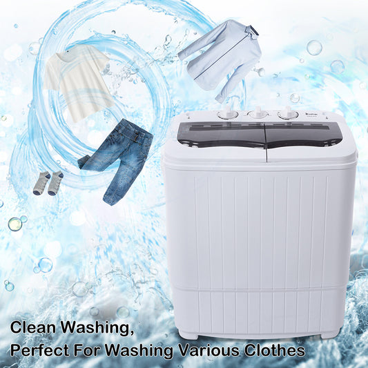 US XPB35-ZK35 14.3 lb Semi-Automatic Twin Tub Washing Machine with Drain Pump