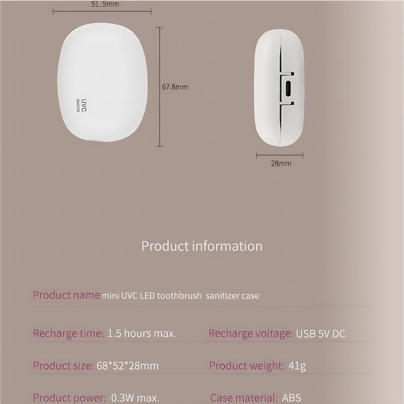 White UV Toothbrush Sterilizer Box – Hygienic & Easy Oral Care