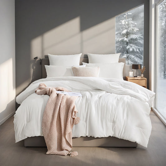 All-Season Oversized Plump Duvet – Premium Thick Comforter for Year-Round Warmth & Softness