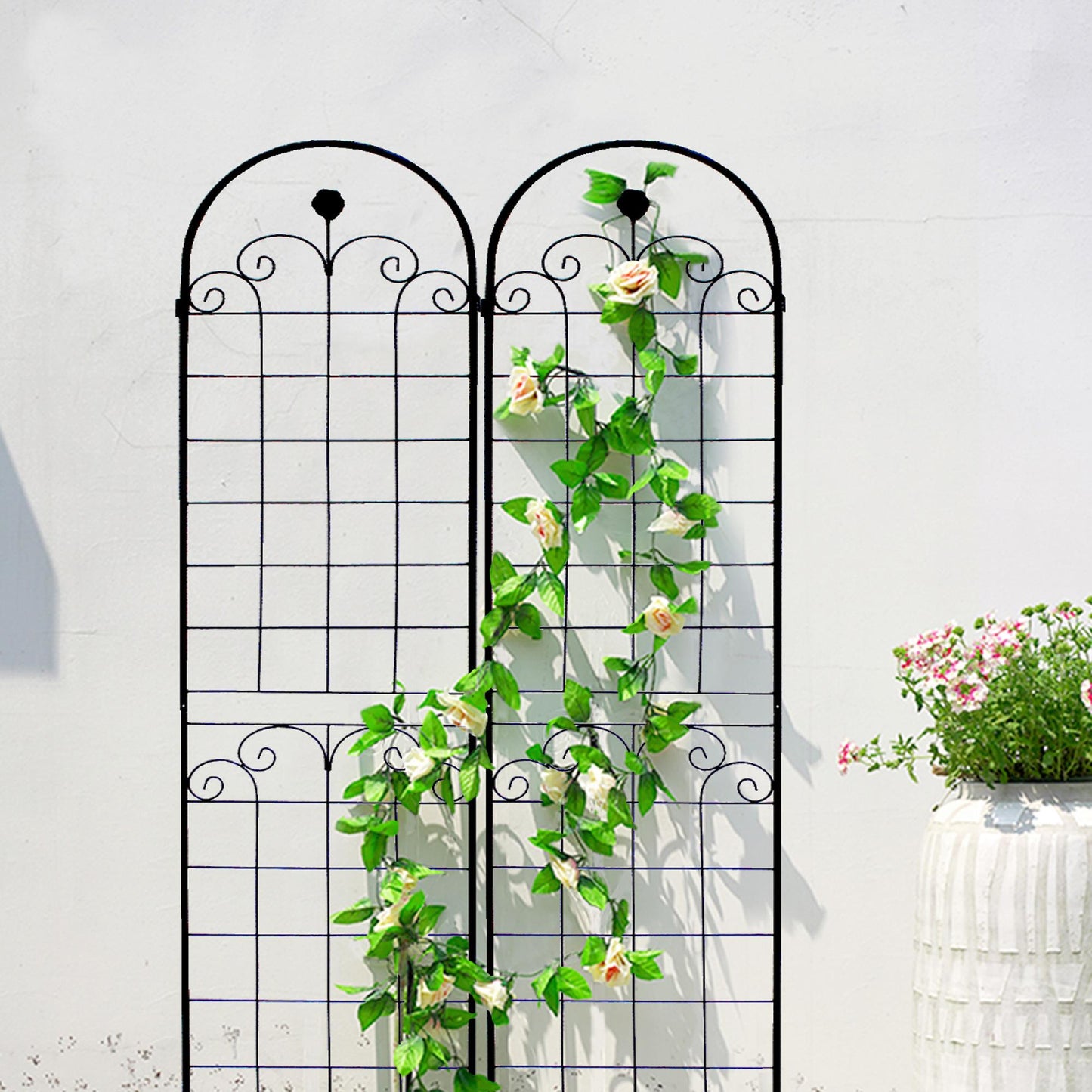 Strong Metal Garden Trellis for Climbing Plants – Outdoor Plant Support & Garden Decor
