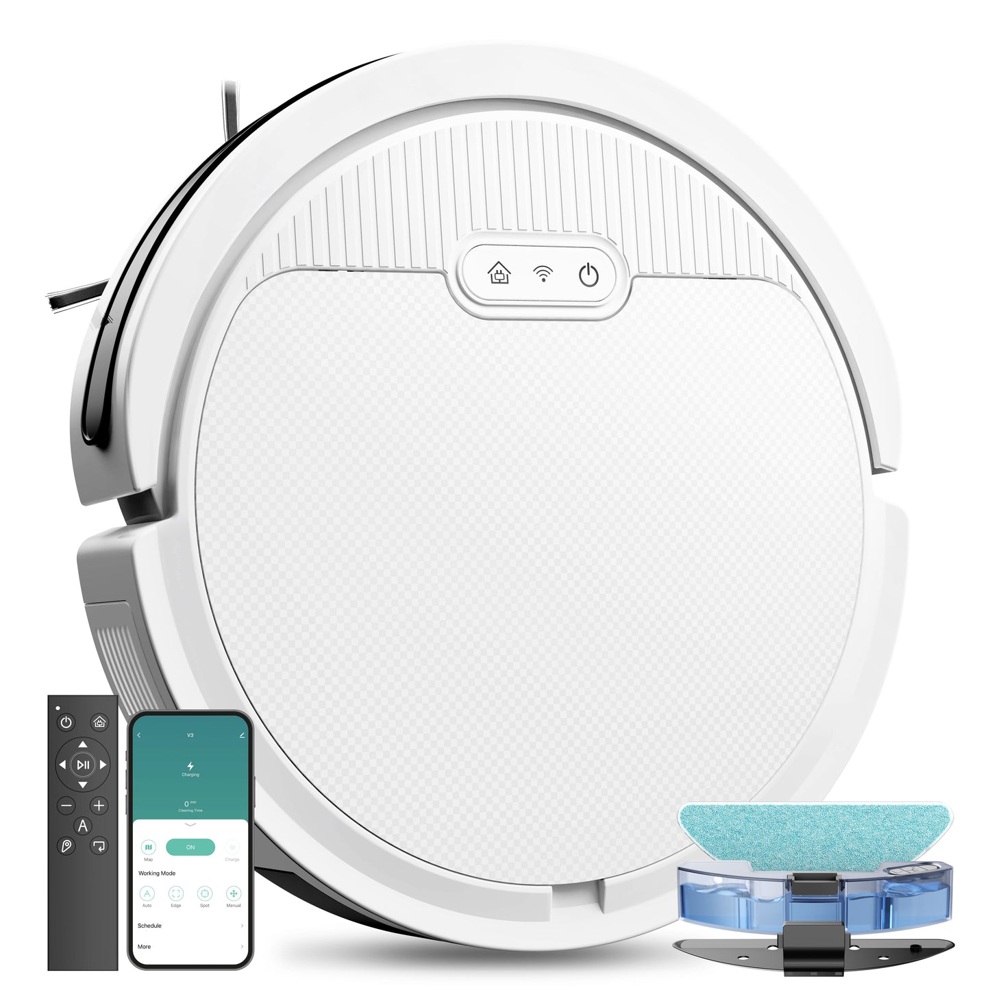 3-in-1 Robot Vacuum & Mop Cleaner – 5000Pa Suction, Self-Charging, Ultra-Slim, Pet Hair Friendly
