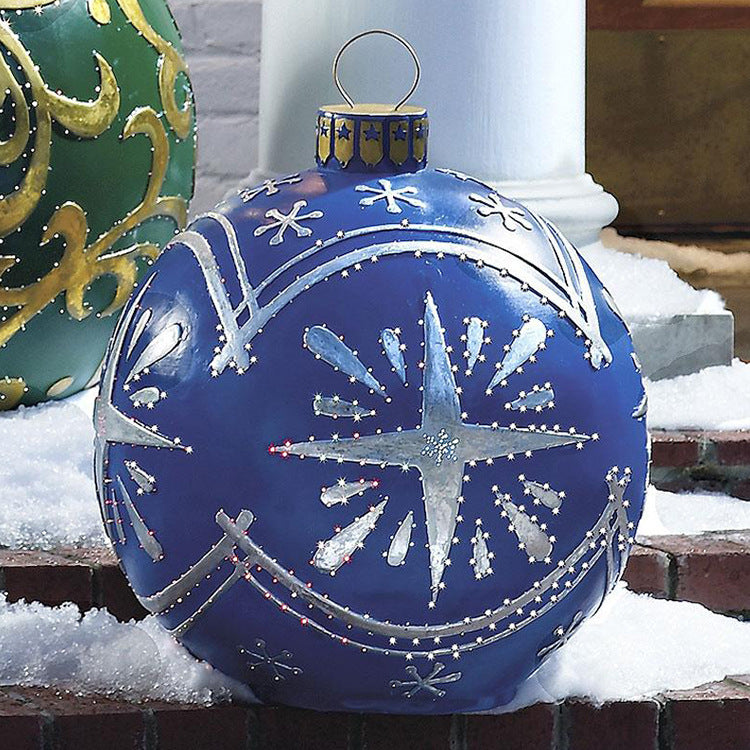 60CM Inflatable Christmas Ornament Ball — Outdoor Giant PVC Decoration