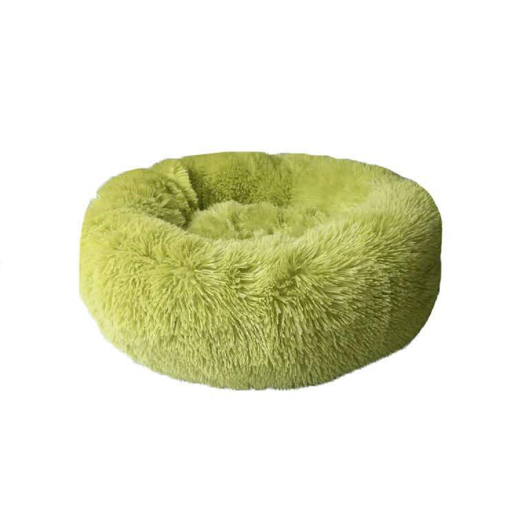Round Plush Cat Bed Mattress – Long Hairy Cozy Nest Pad for Autumn & Winter