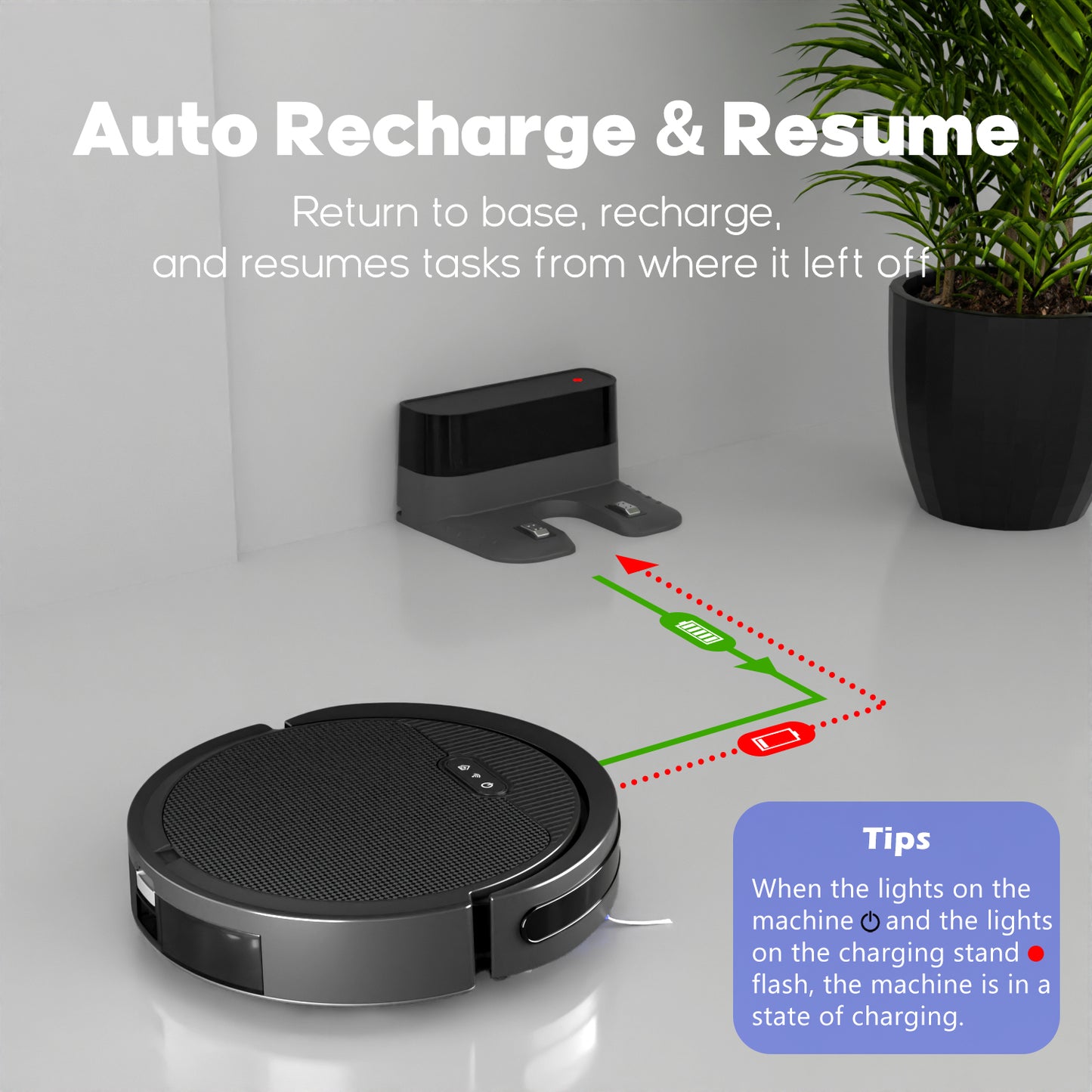 3-in-1 Robot Vacuum & Mop Cleaner – 5000Pa Suction, Self-Charging, Ultra-Slim, Pet Hair Friendly