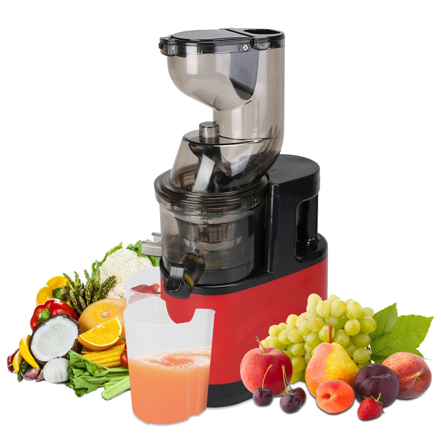 300W Cold Press Slow Juicer Machine for Whole Fruits & Vegetables – Easy Clean, Reverse Function