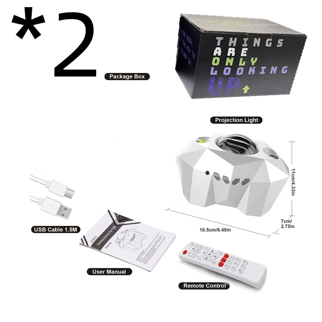 USB Ocean Wave Bluetooth Star Projector Lamp – Music Night Light for Bedroom & Party