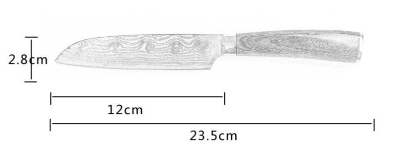 Premium 7Cr17 Stainless Steel Chef Knife – Razor Sharp Kitchen Knife with Damascus Pattern