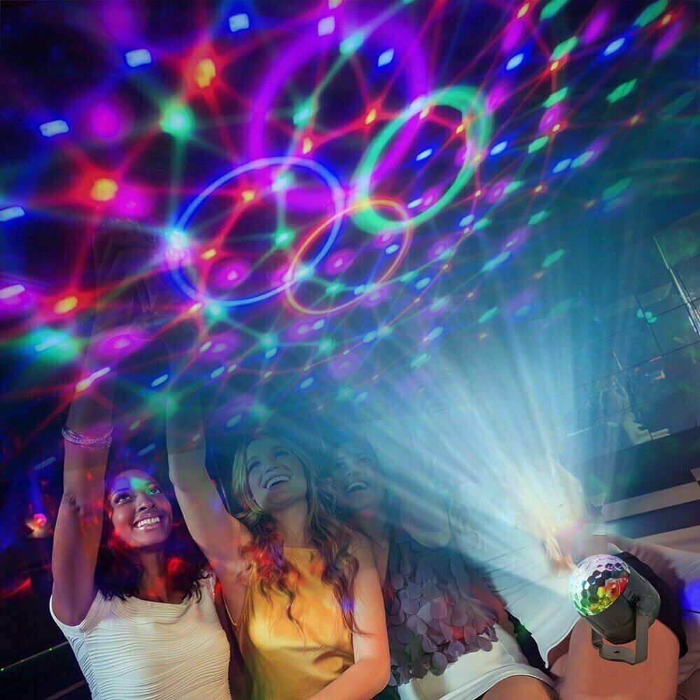 LED Disco Party Light – Sound Activated DJ Strobe Ball Lamp for Dance & Home Decor