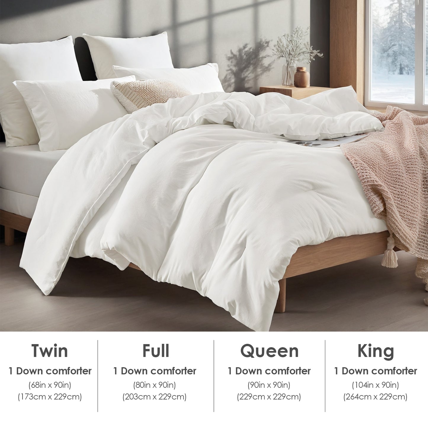All-Season Oversized Plump Duvet – Premium Thick Comforter for Year-Round Warmth & Softness