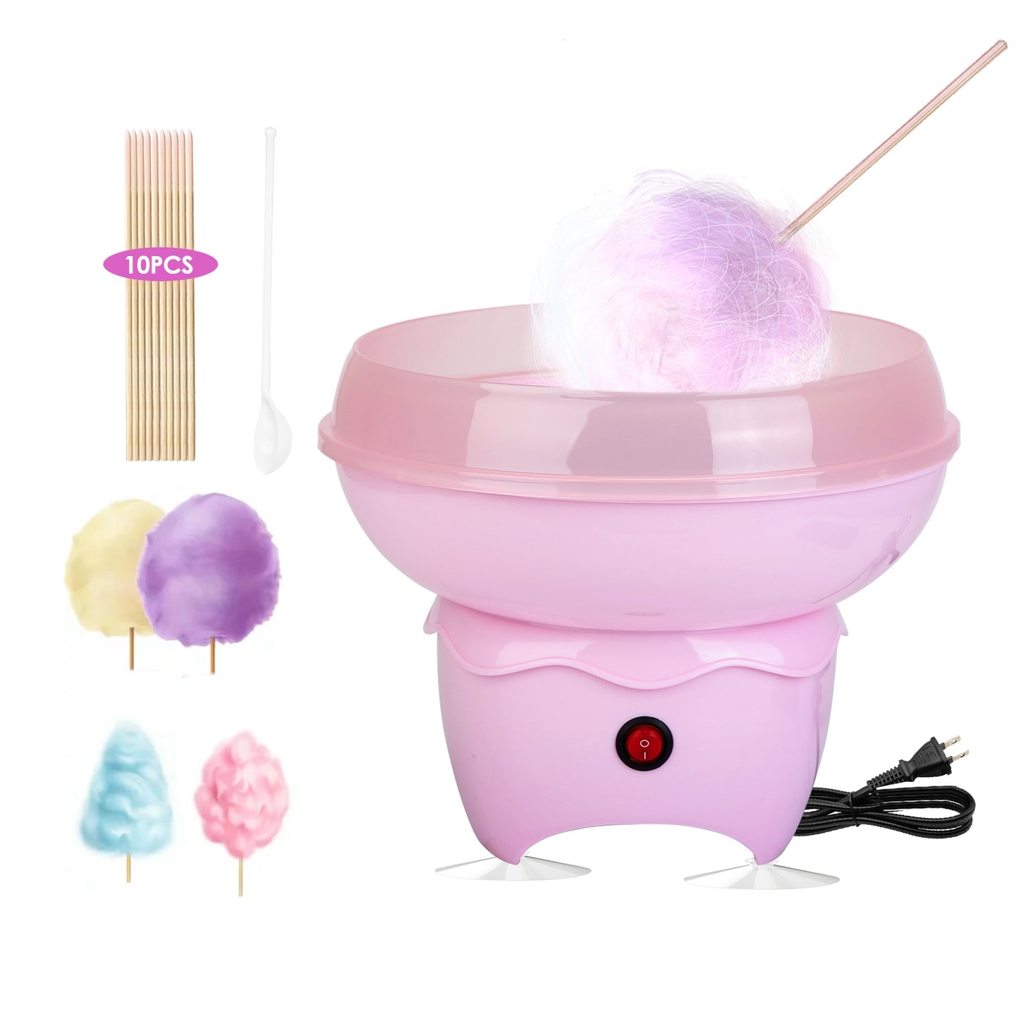 Electric Cotton Candy Maker Machine – Portable Candy Floss Maker for Kids & Parties