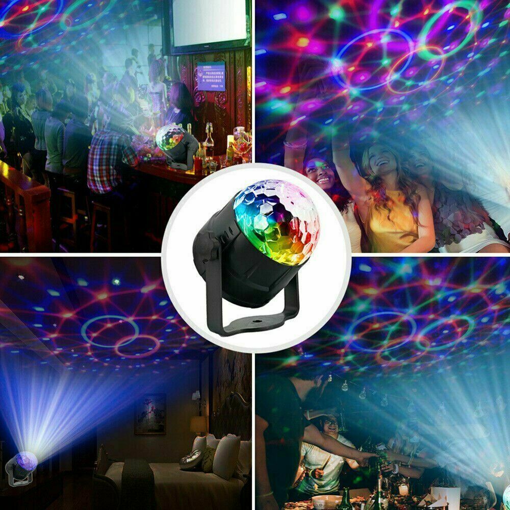 LED Disco Party Light – Sound Activated DJ Strobe Ball Lamp for Dance & Home Decor