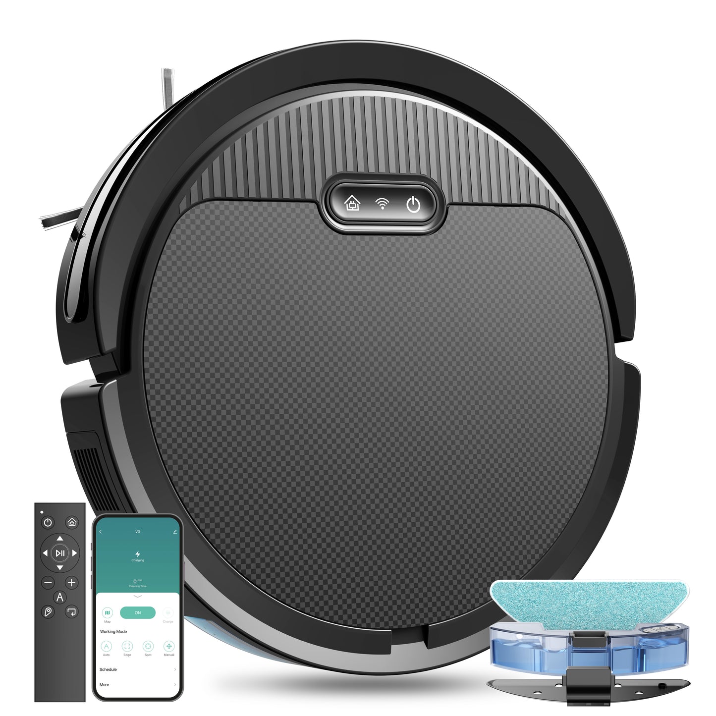 3-in-1 Robot Vacuum & Mop Cleaner – 5000Pa Suction, Self-Charging, Ultra-Slim, Pet Hair Friendly