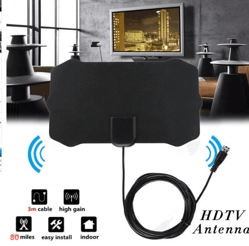 Mini Indoor Digital TV Antenna – HD DVB-T2 Signal Booster