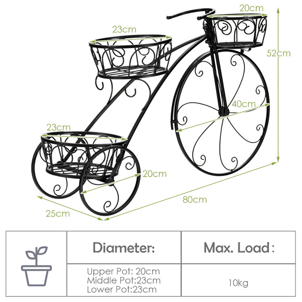 Parisian Tricycle Plant Stand – Decorative Flower Pot Holder