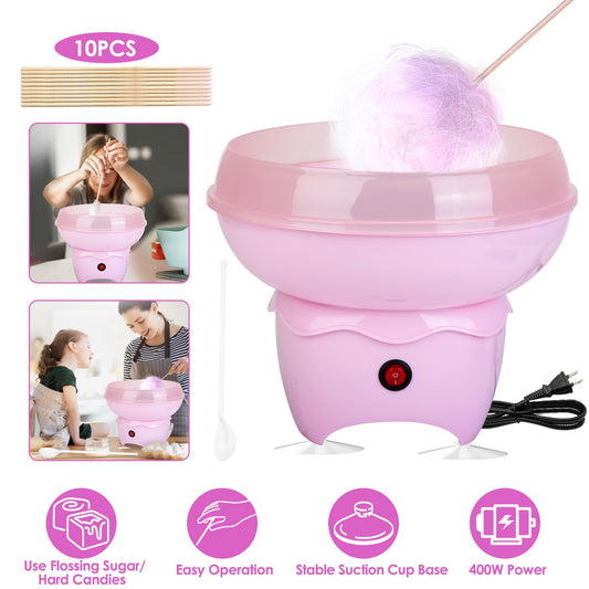 Electric Cotton Candy Maker Machine – Portable Candy Floss Maker for Kids & Parties