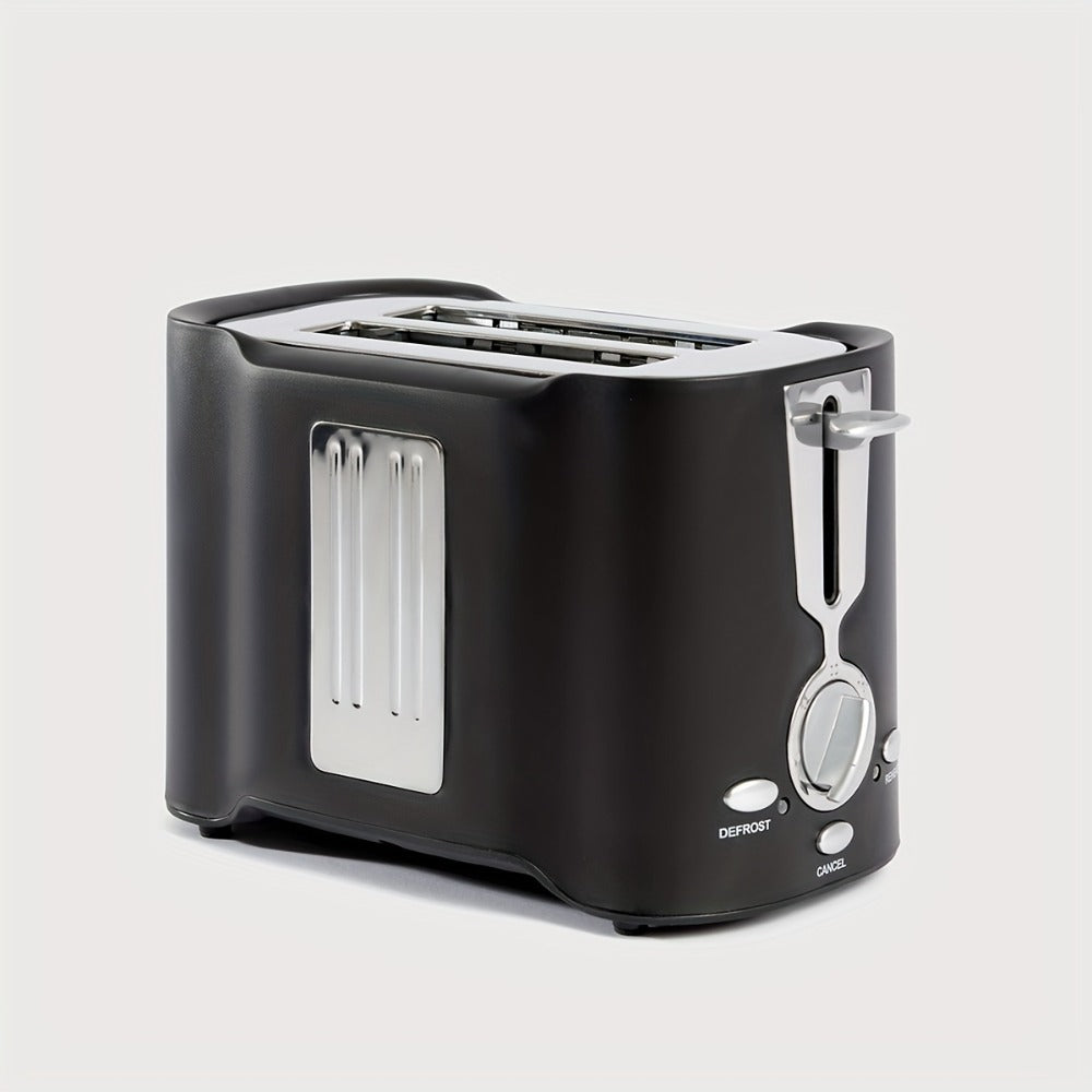 2-Slice Stainless Steel Toaster – Quick, Even Toasting with Wide Slots & Easy-Clean Crumb Tray