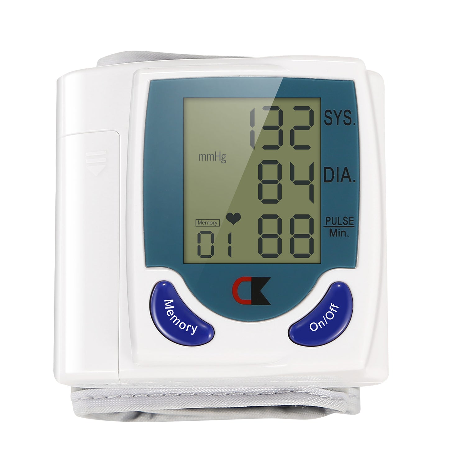 Digital Wrist Blood Pressure Monitor – Heart Rate Tester with 60-Reading Memory & LCD Display