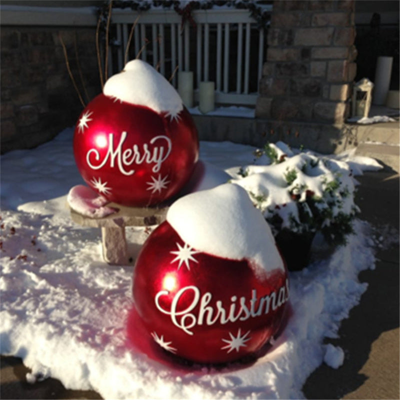 60CM Inflatable Christmas Ornament Ball — Outdoor Giant PVC Decoration
