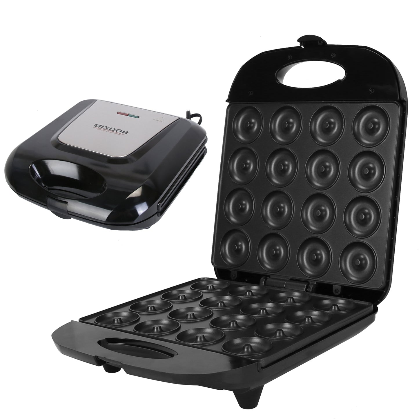 Mini Donut Maker Machine – 16-Hole Non-Stick Electric Doughnut Maker for Snacks & Desserts