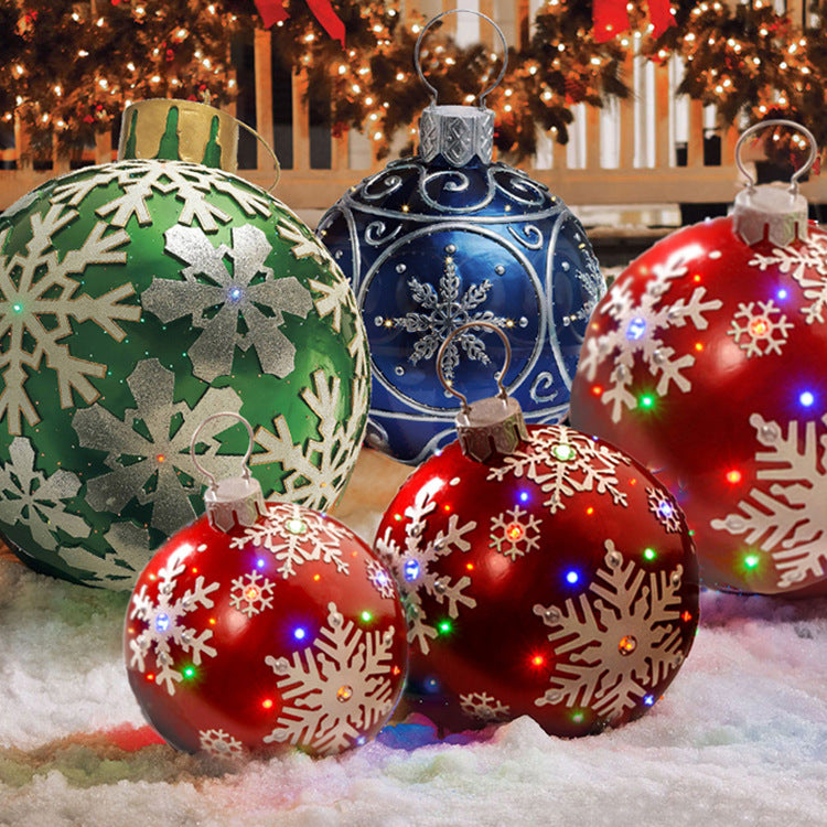 60CM Inflatable Christmas Ornament Ball — Outdoor Giant PVC Decoration