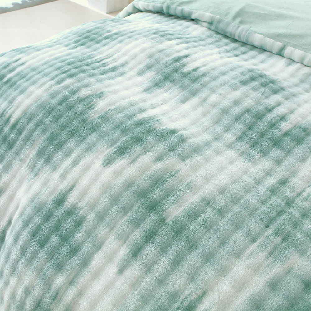 Premium Plush Camo Print Comforter Set – Reversible Bohemian Gradient Quilt with Ultra-Soft Faux Rabbit Hair, Fluffy Winter Bedding, Twin Size