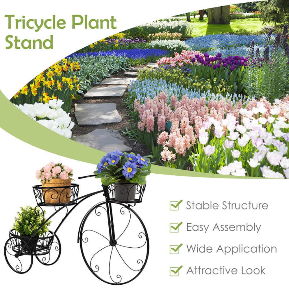 Parisian Tricycle Plant Stand – Decorative Flower Pot Holder