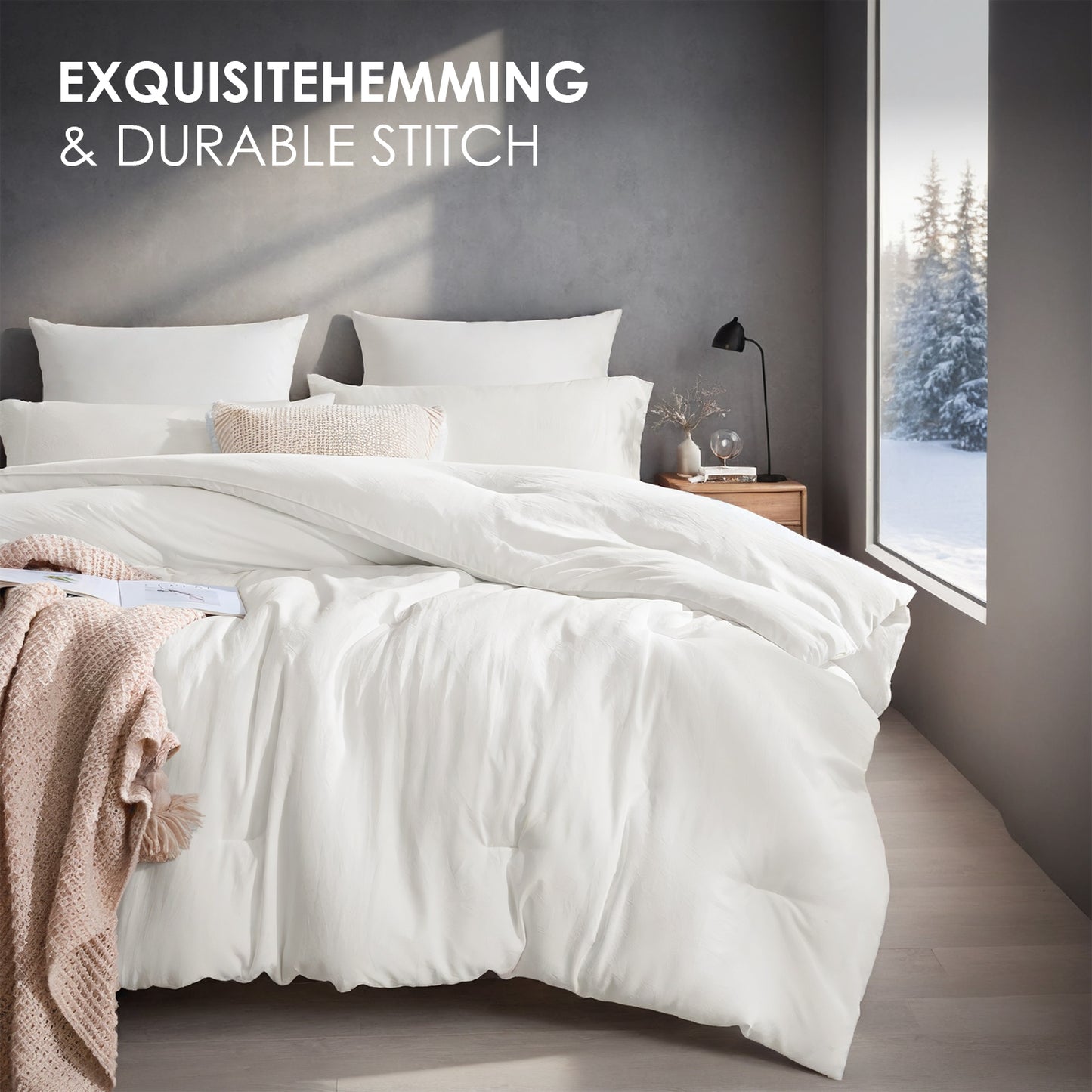 All-Season Oversized Plump Duvet – Premium Thick Comforter for Year-Round Warmth & Softness