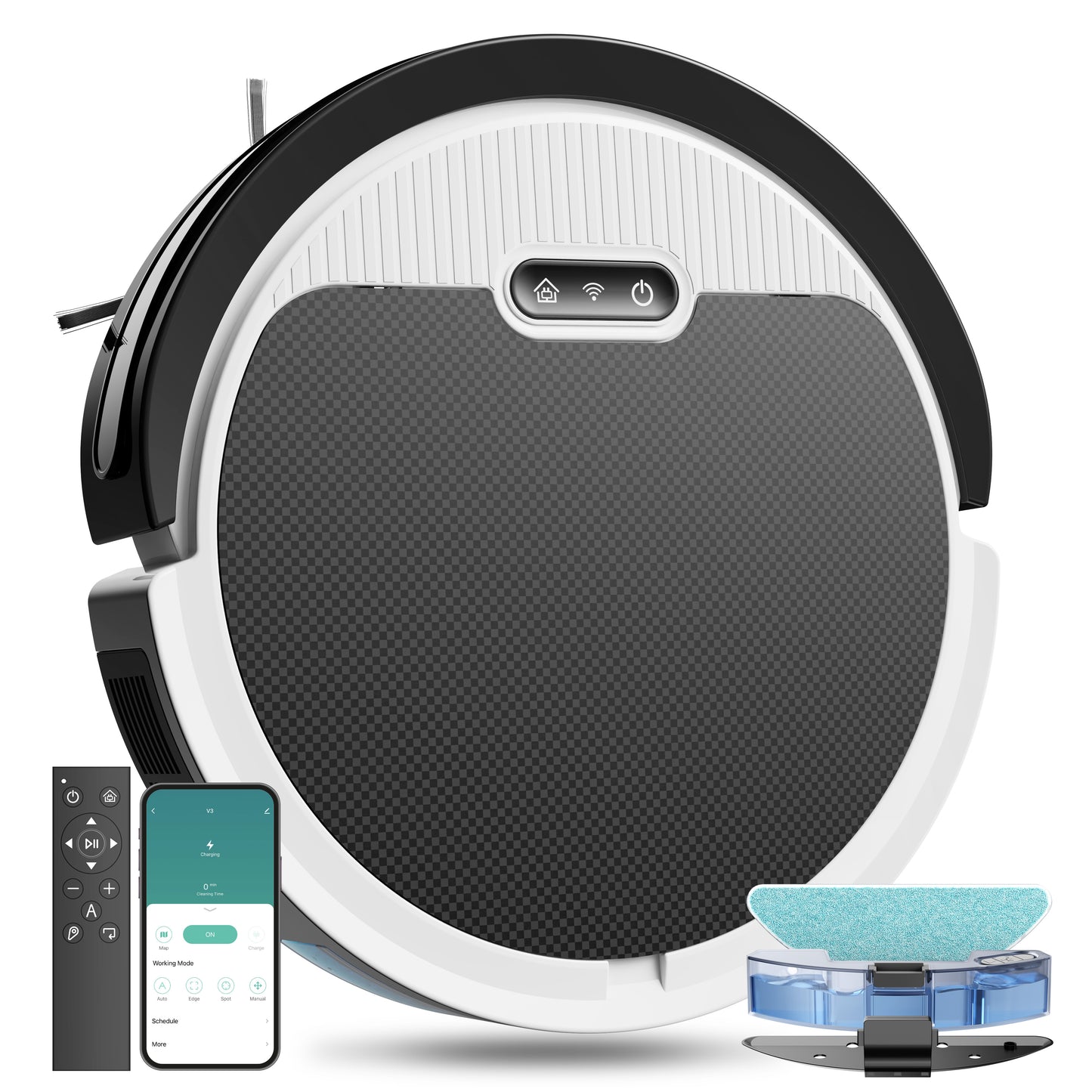 3-in-1 Robot Vacuum & Mop Cleaner – 5000Pa Suction, Self-Charging, Ultra-Slim, Pet Hair Friendly
