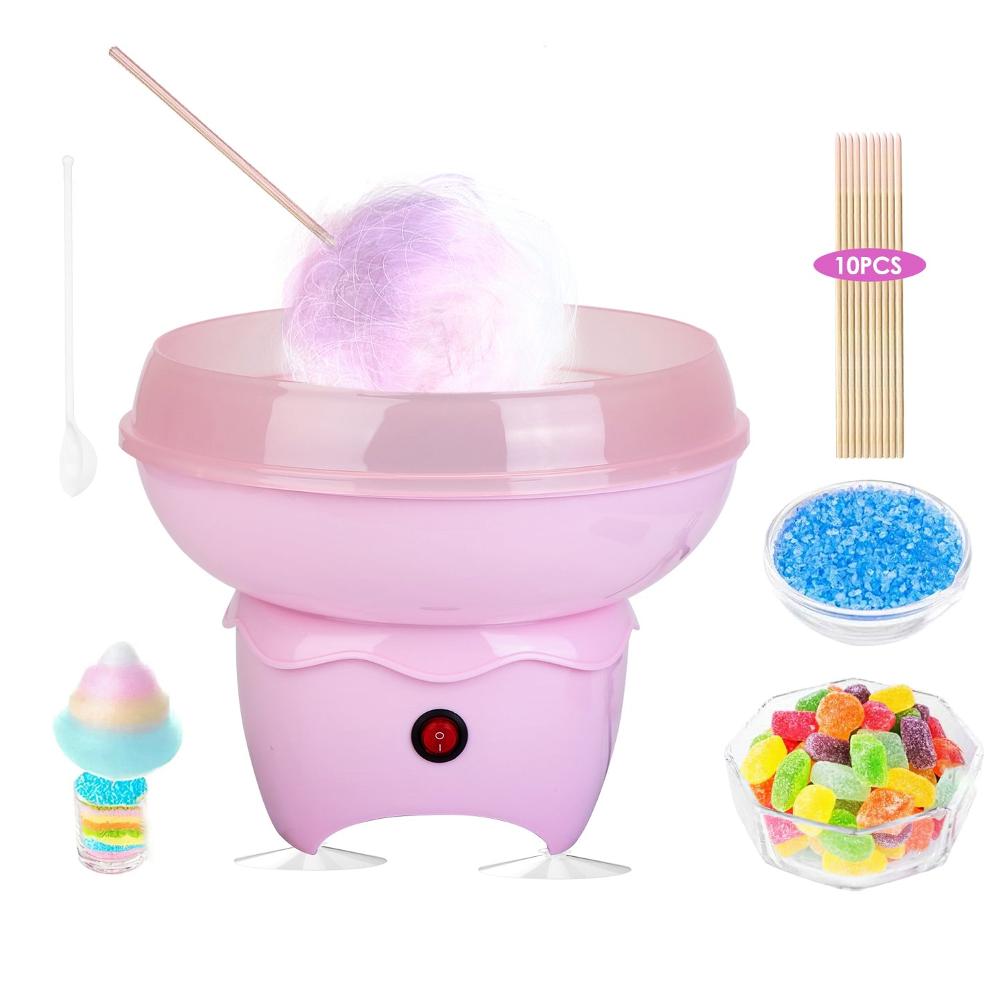 Electric Cotton Candy Maker Machine – Portable Candy Floss Maker for Kids & Parties