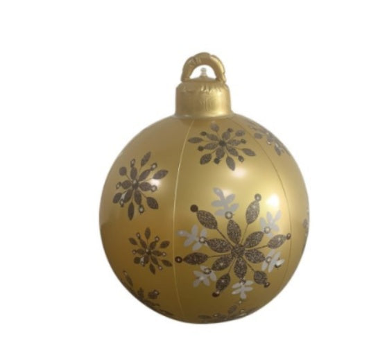 60CM Inflatable Christmas Ornament Ball — Outdoor Giant PVC Decoration