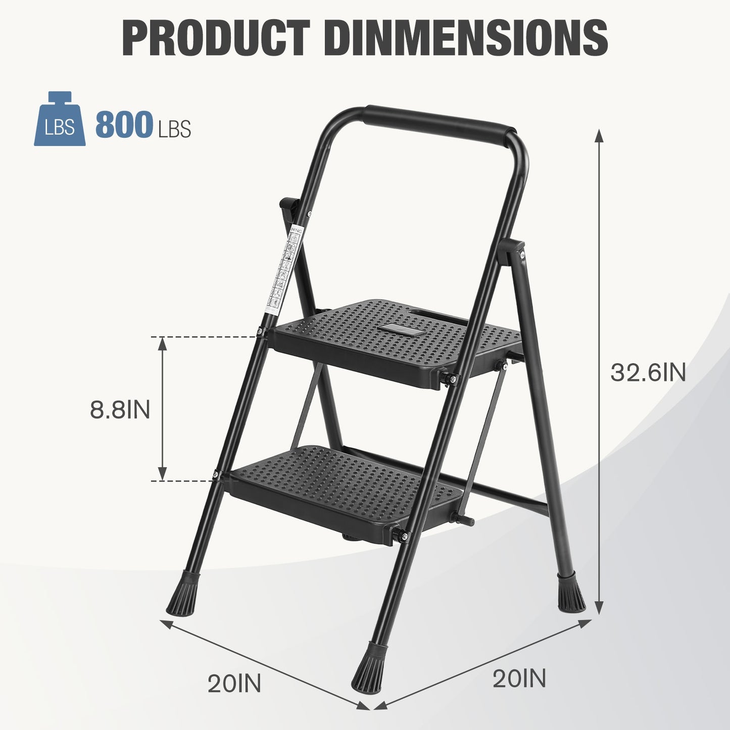 Household 3-Layer Portable Step Ladder – Foldable, Stable & Safe