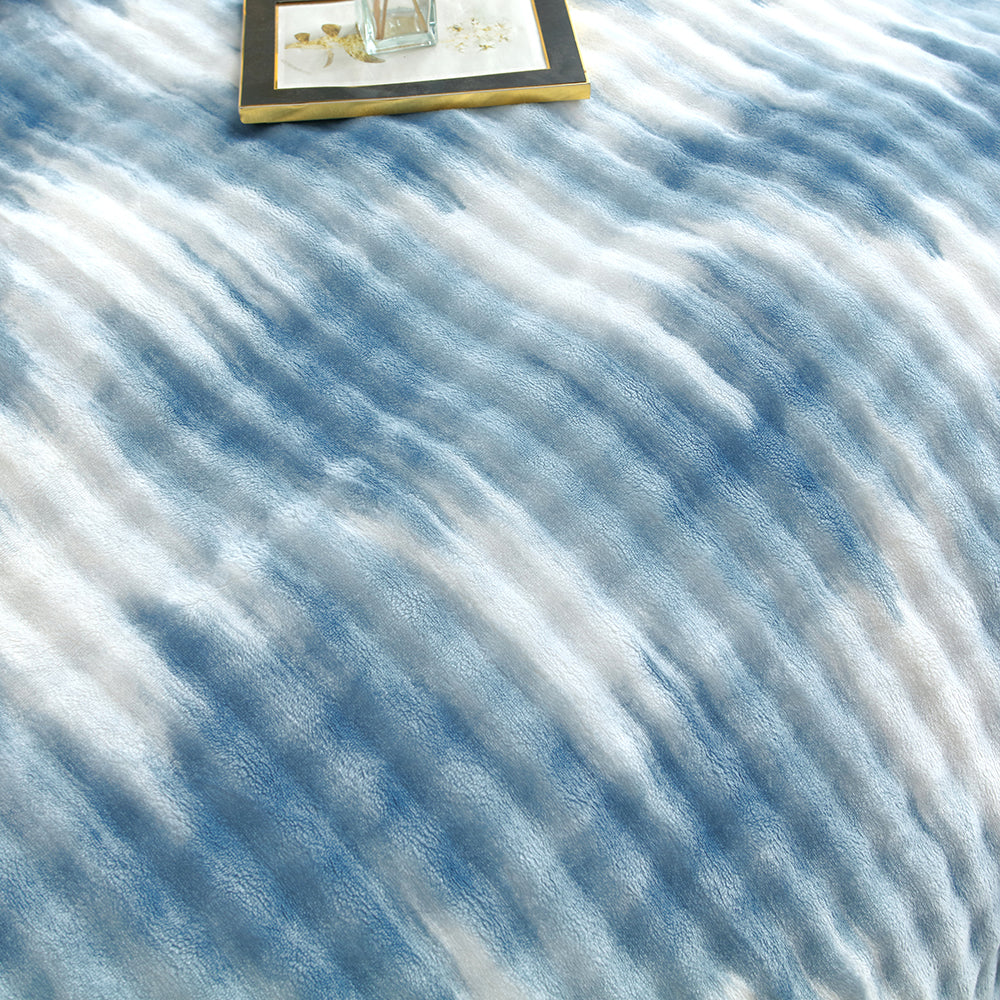 Reversible Faux Rabbit Fur Duvet Cover Set – Camo & Gradient Boho, Plush Luxury Bedding, Machine Washable, Warm All-Season Comfort