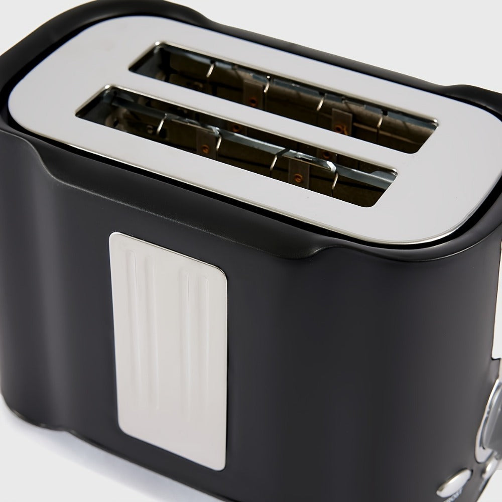 2-Slice Stainless Steel Toaster – Quick, Even Toasting with Wide Slots & Easy-Clean Crumb Tray