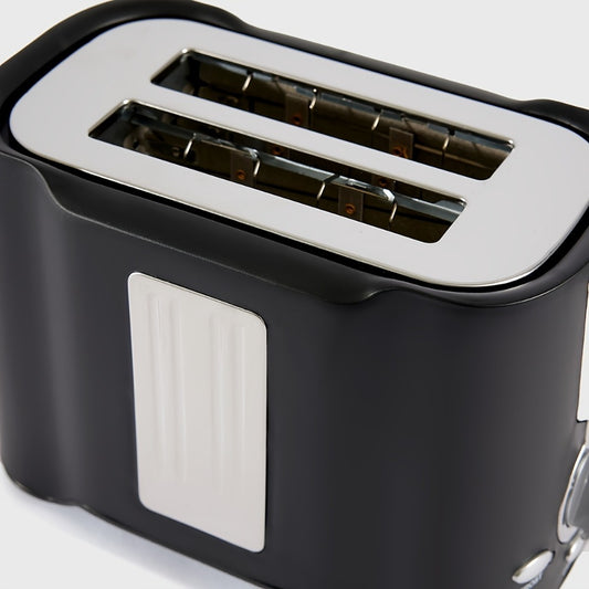 2-Slice Stainless Steel Toaster – Quick, Even Toasting with Wide Slots & Easy-Clean Crumb Tray