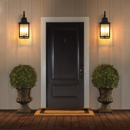 Large Outdoor Glass Wall Light – Versatile Bulb Compatible, 2-Pack