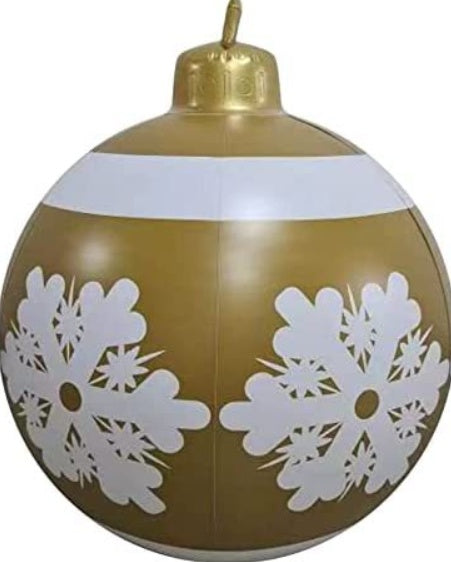 60CM Inflatable Christmas Ornament Ball — Outdoor Giant PVC Decoration