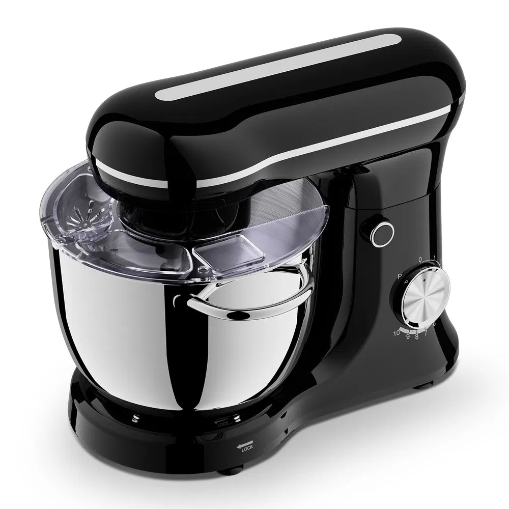 5L Electric Stand Mixer – 10-Speed Tilt-Head Food Mixer with Stainless Steel Bowl (Black)