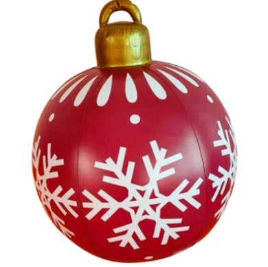 60CM Inflatable Christmas Ornament Ball — Outdoor Giant PVC Decoration