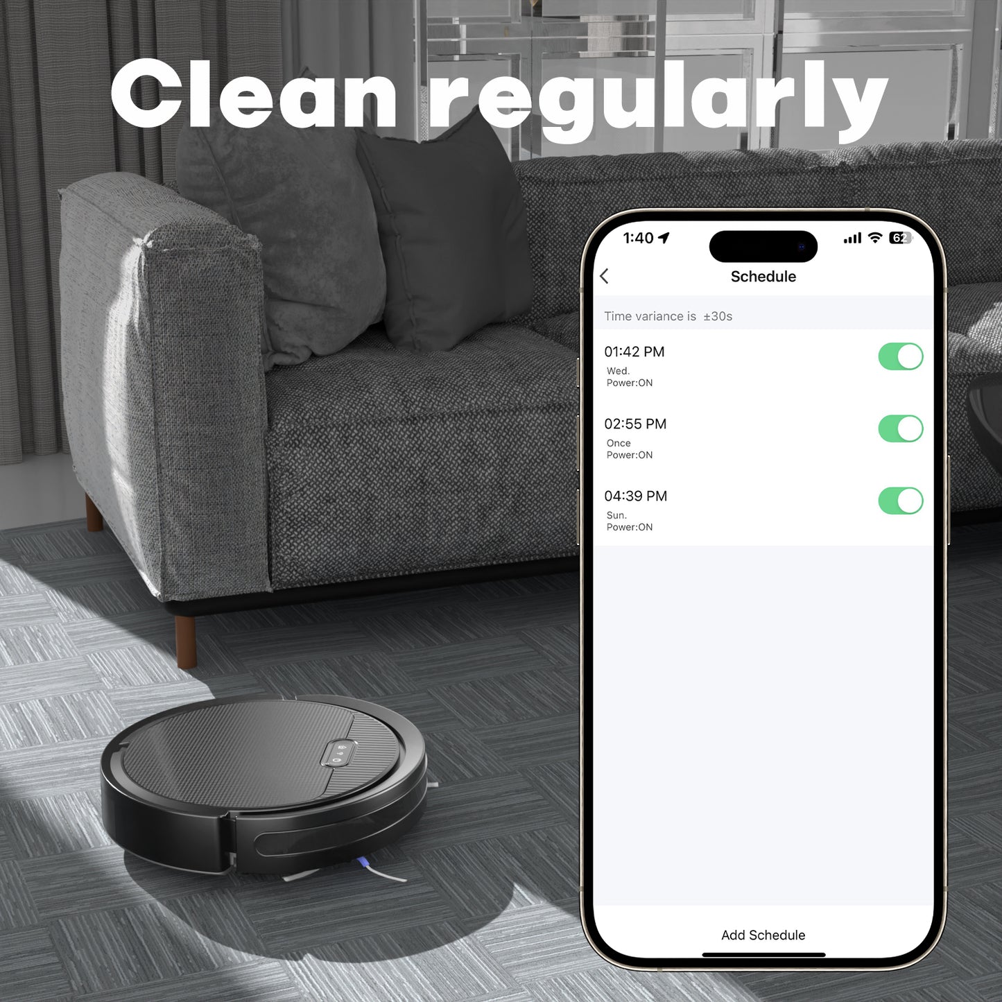 3-in-1 Robot Vacuum & Mop Cleaner – 5000Pa Suction, Self-Charging, Ultra-Slim, Pet Hair Friendly
